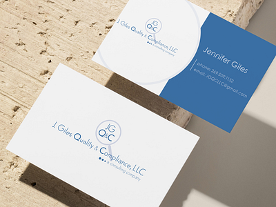 J. Giles Quality & Compliance Business Card branding business card colorful corporate identity graphic design identity design logo logo design print design typography