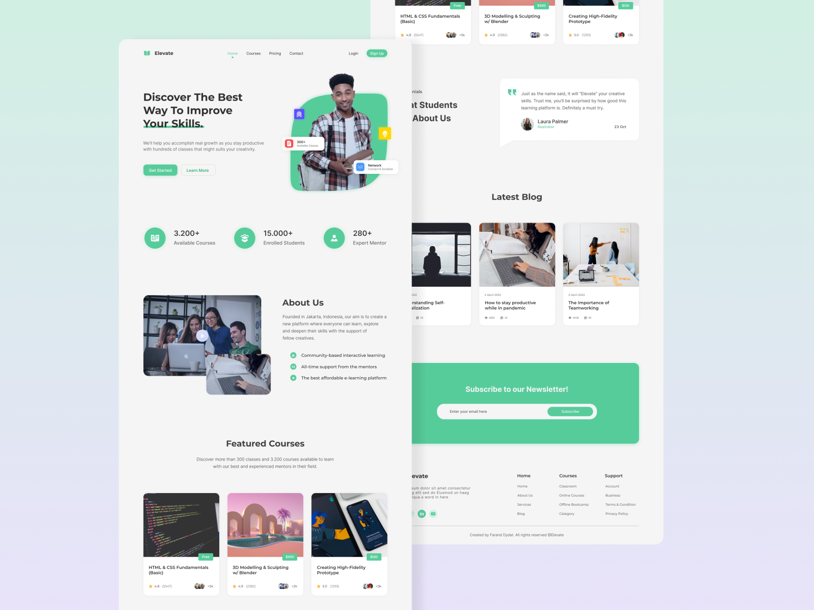 Elevate | E-Learning Platform by Farand Dydat Mahazalfaa on Dribbble