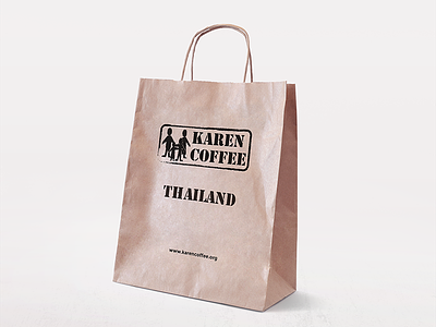 Karen Coffee Paper Bag mockup packaging paper bag