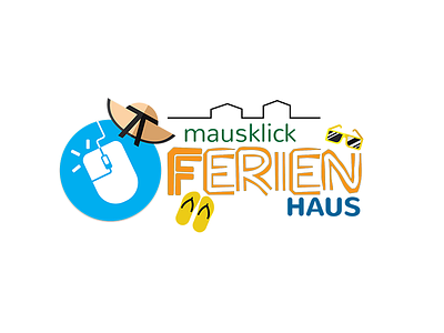 Mausklick Ferienhaus airbnb flat design holiday light colors logo photoshop psd rentals