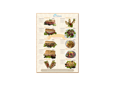 Sandwich Menu Small