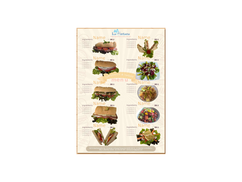 Sandwich Menu Small scalable vector graphic menu design food menu