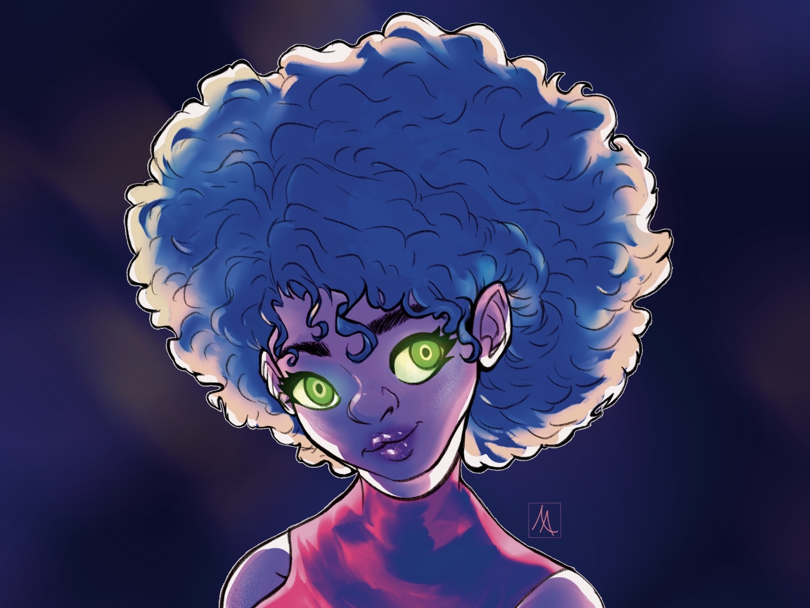 Afro Space Girl By Mahinour Abdou On Dribbble