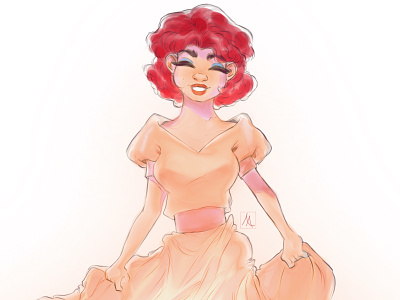 Ruby Diamonds (Original Character) art character design digital art illustration original character procreate