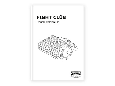 Fightclub Cover2 book cover fightclub ikea minimal novel redesign