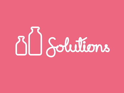 Solutions logo WIP aromatherapy bottle custom type flow logo swirl wip