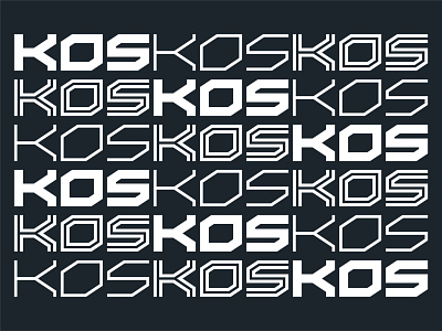 KOS is the name abstract brand identity branding brutalism brutalist custom lettering custom type custom typography design geometric geometry grid identity design lettering letters logo logotype modular type typography