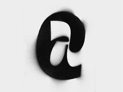36 Days of type - A variation 36daysoftype @ a black and white branding design font glyph hand lettering lettering letters logo logotype met averse spray paint stencil type typography