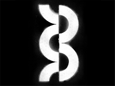 36 Days of Type - B 36 days of type abstract b branding design display font geometric lettering letters logo logotype spray paint stencil type typography