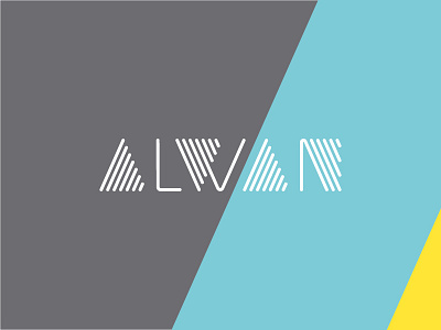 Alwan alwan custom display font lines logo type typography