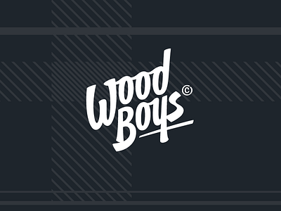 Wood Boys boys checkers furniture lettering logo logotype type wood woodworks