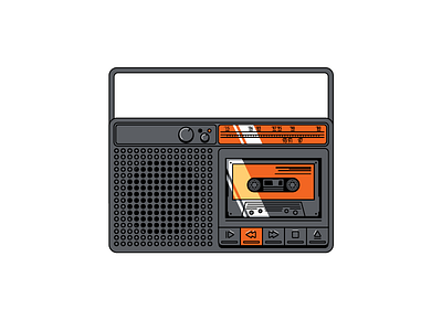 Old school radio cassette ghetto blaster old radio school