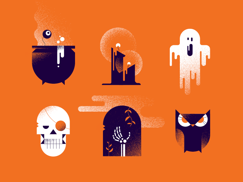 Halloween with a dash of colour by patkos on Dribbble