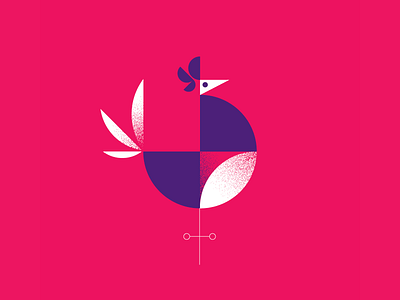 Rooster abstract early geometric illustration morning rooster vector