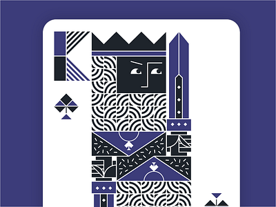 King of Spades closeup :) abstract cards face card geometry illustration king playing spades vector