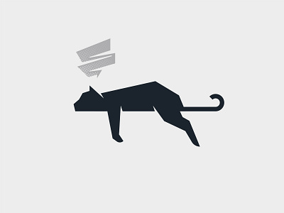 How lazy is this cat??? abstract branding cat design geometric geometry graphic design icon iconography illustration lazy logo simple shapes symbol symbolism vector