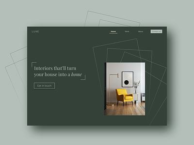 Landing page concept - Interior design agency design interior landing page minimal web web design website