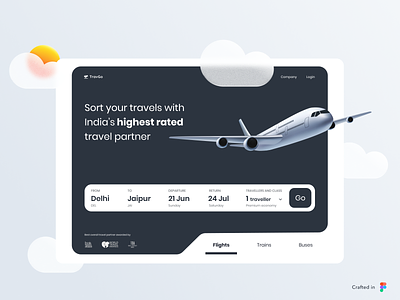 Landing page concept - Booking