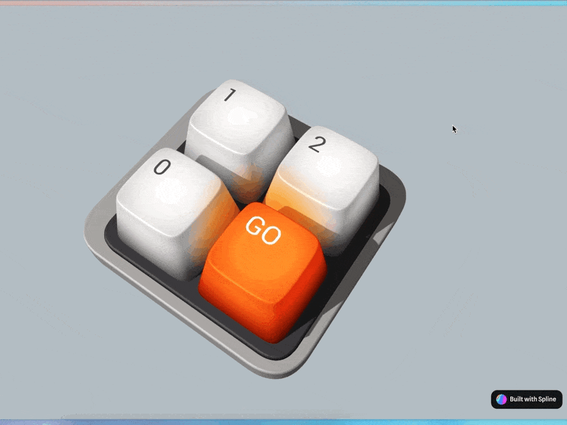 Interactive 3D keyboard 3d anima design keyboard motion spline