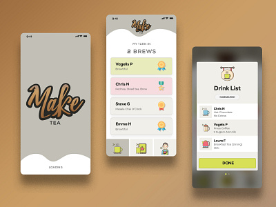 Make Tea App Concept app brand branding design mobile app mobile app design mobile design mobile ui ui