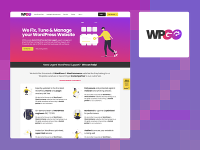 WPGO branding development graphic design logo ui website wordpress