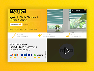 Project Blinds ui ui ux design web design website wordpress