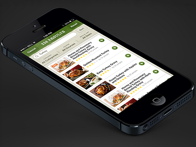 Recipe App app food ios iphone mobile nom recipe results search