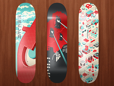 Skateboards awesome boards decks design illustration skate skateboards