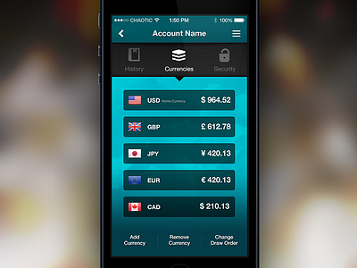 Currency app banking converter currency ios iphone money