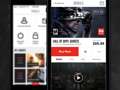 We're Gamers app design gaming interface ios iphone landing store ui