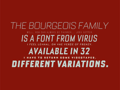 Bourgeois MyFonts Banner 2 american psycho barnbrook bourgeois myfonts virus fonts