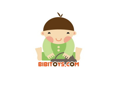 bibitoys logo child cute illustration logo pastel