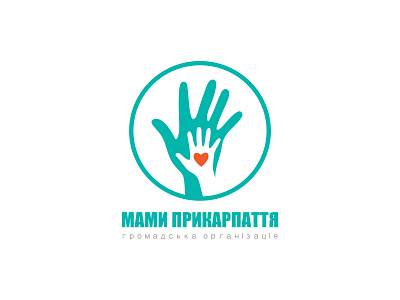 Mothers of Precarpathians | Logodesign children cute hand heart logo love motherhood