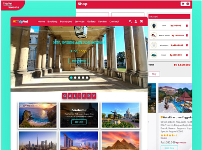 TripVel (Trip and Travel) - E-tourism Website ui ux website