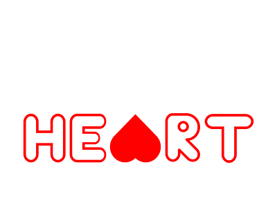 Heart brand design identity illustration learning project logo logo design typography