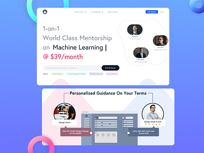 Landing page for e-learning platform education landing page learning learning platform saas landing page web design