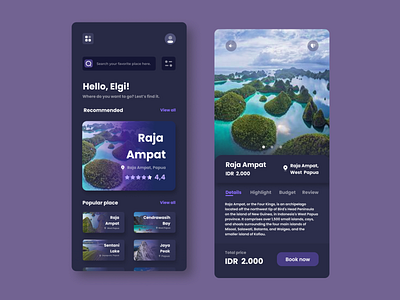 Travelin - Travel Booking App app design ui ux