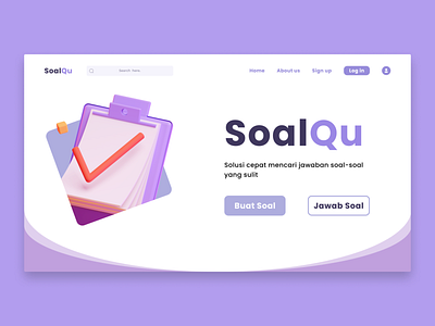 SoalQu - Education Web design ui ux