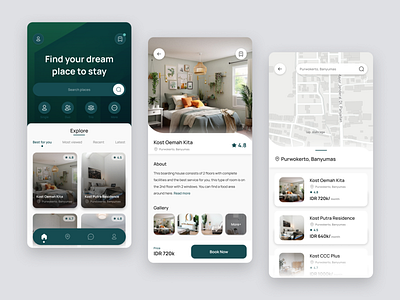 Roommates - Boarding House App app design ui ux