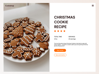 Christmas cooking page design logo typography ui ux