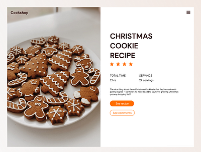 Christmas cooking page blog christmas cooking design kitchen logo recipe typography ui ux web website