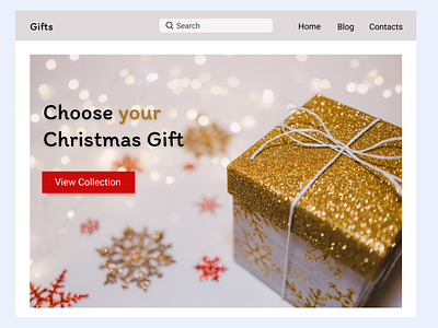 Christmas Gifts Page christmas design gift hero banner typography ui ux web website