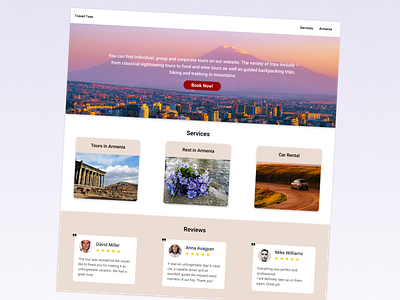 Landing page - Travelling design landing page travel typography ui ux web web design website
