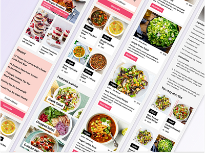 Food Blog Page - Responsive Design