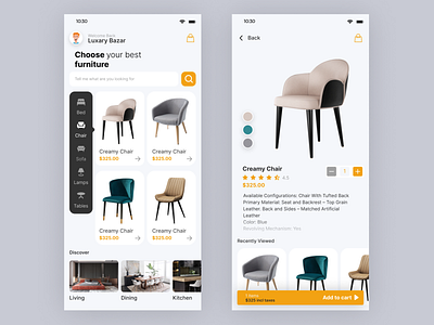 Furniture App Design UI