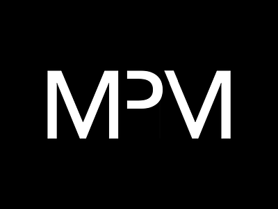 MPM Photography clean freelance graphic design initials logo minimal simple text