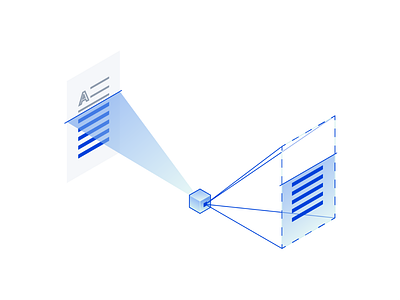 Optical Character Recognition (OCR) Illustration ai artificial intelligence design graphic design illustration isometric