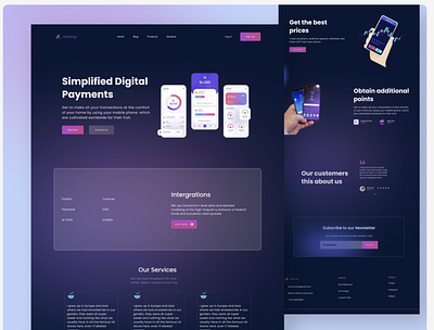 Digital Payment UI - Web Design design figma graphic design typography ui ux wireframing