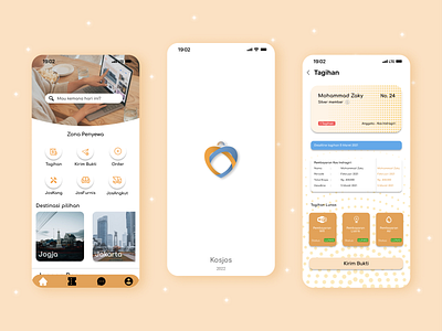 KosJos - Dorm Management UI Design app branding design mobileapp ui ux