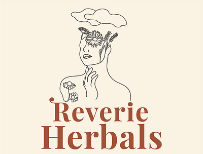 Branding Package/Logo for herbalism company branding business design face graphic design herbalism herbals herbs illustrator linework logo minimalism reverie simple vector vector image woman
